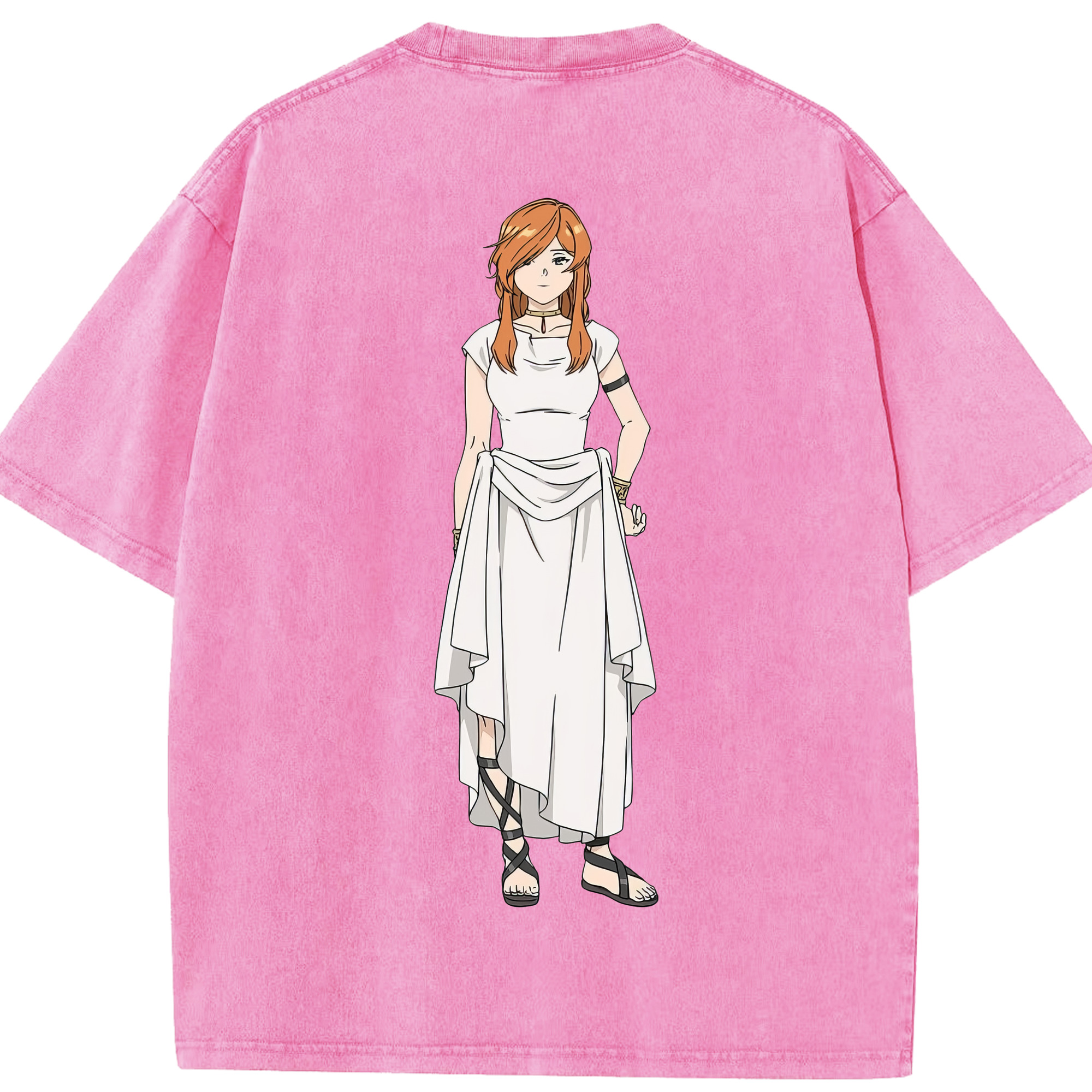 （画像用） 葬送のフリーレン Frieren 綿100% ヴィンテージ風 半袖Tシャツ（背面プリント）